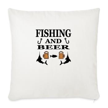 Angling - Sofa pillowcase 17,3'' x 17,3'' (45 x 45 cm) - natural white - Front