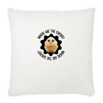 Where are the chicks? - Sofa pillowcase 17,3'' x 17,3'' (45 x 45 cm) - natural white - Front