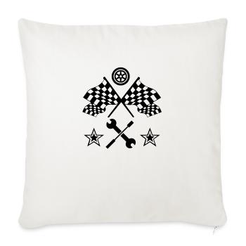 Auto - Sofakissenbezug 45 x 45 cm - Naturweiß  - Vorne