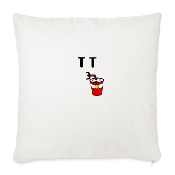 un gars qui boit - Housse de coussin décorative 45 x 45 cm - blanc nature - Devant