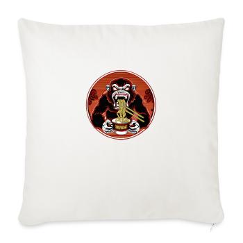 Böser Affe genießt Ramen Nudeln Vintage Design - Sofakissenbezug 45 x 45 cm - Naturweiß  - Vorne