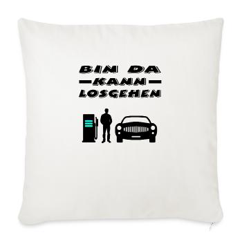 Auto - Sofakissenbezug 45 x 45 cm - Naturweiß  - Vorne