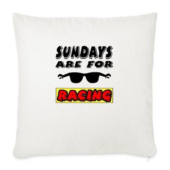 Voiture - Housse de coussin décorative 45 x 45 cm - blanc nature - Devant