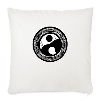 Yin Yang Sign Symbol Peace Happiness Vector 11 - Sofa pillowcase 17,3'' x 17,3'' (45 x 45 cm) - natural white - Front