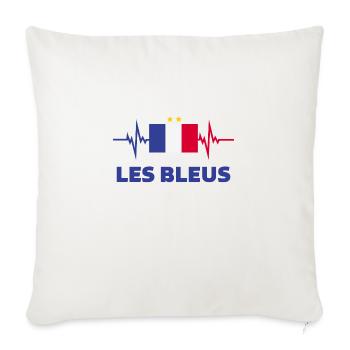 France Football 2022 France Heartbeat France Flag - Sofa pillowcase 17,3'' x 17,3'' (45 x 45 cm) - natural white - Front