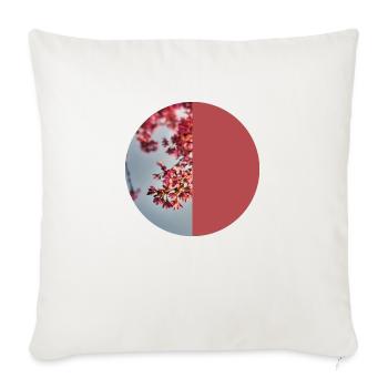T-Shirt Blossoms Flowers Cherry Blossoms Gift Woman - Sofa pillowcase 17,3'' x 17,3'' (45 x 45 cm) - natural white - Front