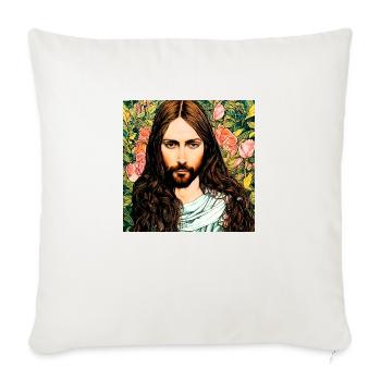 Portrait of Jesus Christ - Sofa pillowcase 17,3'' x 17,3'' (45 x 45 cm) - natural white - Front