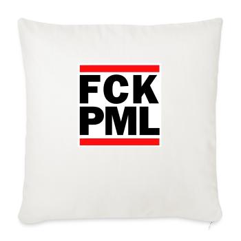 FCK PML Weißer Hintergrund - Sofakissenbezug 45 x 45 cm - Naturweiß  - Vorne