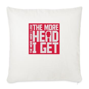 J’ai plus de tête - Housse de coussin décorative 45 x 45 cm - blanc nature - Devant