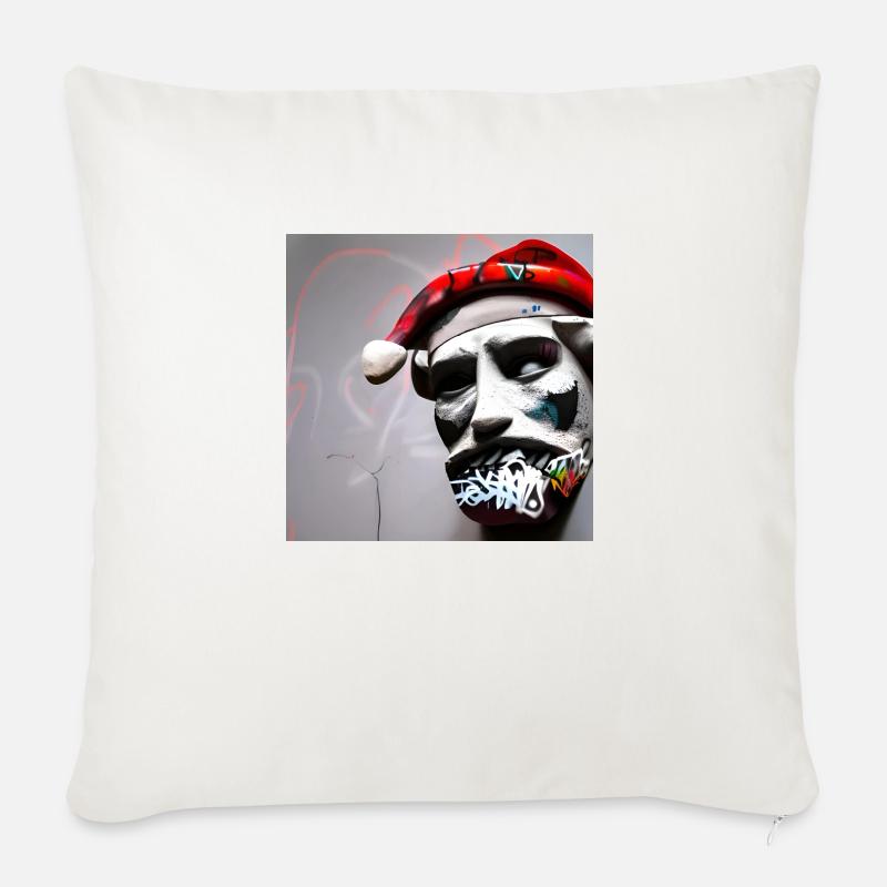 Moderne Kunst - Sofakissenbezug 45 x 45 cm - Naturweiß 