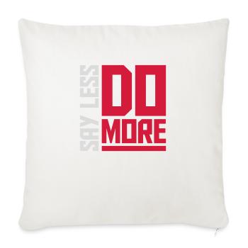 Dire moins faire plus - Housse de coussin décorative 45 x 45 cm - blanc nature - Devant