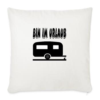 Camping - Sofakissenbezug 45 x 45 cm - Naturweiß  - Vorne