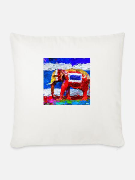 help_for_elephants_14 - Sofakissenbezug 45 x 45 cm - Naturweiß