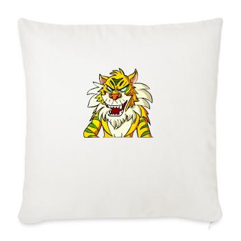 Exe the grumpy tiger - Sofa pillowcase 17,3'' x 17,3'' (45 x 45 cm) - natural white - Front