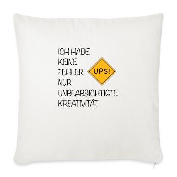 Keine Fehler - Sofakissenbezug 45 x 45 cm - Naturweiß  - Vorne
