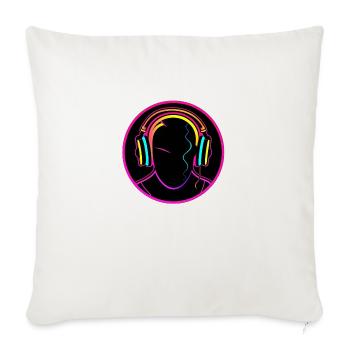 DJ Neon Style hard Music - Sofa pillowcase 17,3'' x 17,3'' (45 x 45 cm) - natural white - Front