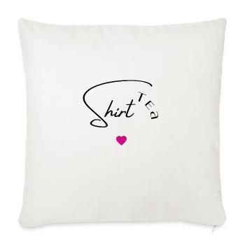 Tea shirt - Housse de coussin décorative 45 x 45 cm - blanc nature - Devant