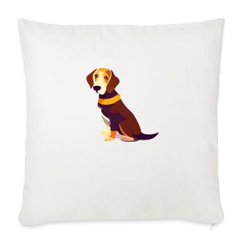 Dog owner Dogs Dog owners German Shepherd dog - Sofa pillowcase 17,3'' x 17,3'' (45 x 45 cm) - natural white - Front