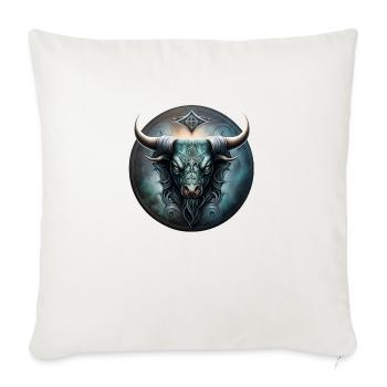 Carved bull - Sofa pillowcase 17,3'' x 17,3'' (45 x 45 cm) - natural white - Front