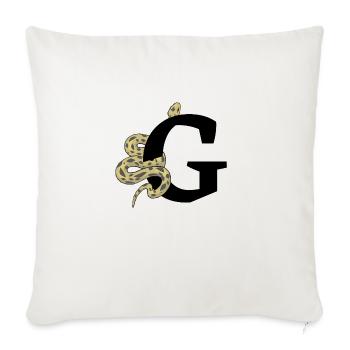 Letter g snake - Sofa pillowcase 17,3'' x 17,3'' (45 x 45 cm) - natural white - Front
