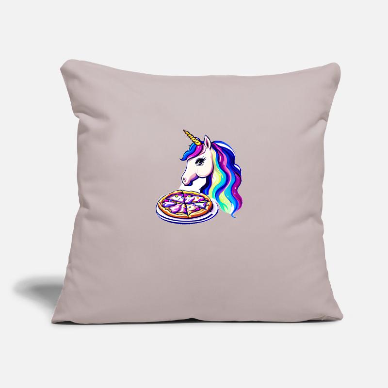 Unicorn Fabeltier Mädchen Pizza Einhorn Einhörner Sofakissenbezug 45 x 45 cm