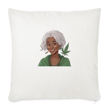 Offrez le cadeau gratuit au chanvre - Housse de coussin décorative 45 x 45 cm - blanc nature - Devant