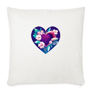 Valentine's Day, Love, Wedding, Mother's Day, Engagement - Sofa pillowcase 17,3'' x 17,3'' (45 x 45 cm) - natural white - Front