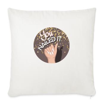 You nailed it! You did it! - Sofa pillowcase 17,3'' x 17,3'' (45 x 45 cm) - natural white - Front