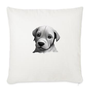 Labrador Retriever puppy Labrador owner - Sofa pillowcase 17,3'' x 17,3'' (45 x 45 cm) - natural white - Front