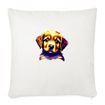 Puppy Golden Retriever Dogs Dog Owners - Sofa pillowcase 17,3'' x 17,3'' (45 x 45 cm) - natural white - Front