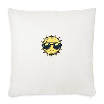 Soleil - Housse de coussin décorative 45 x 45 cm - blanc nature - Devant
