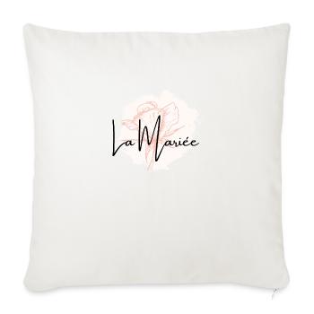 La mariée floral - Housse de coussin décorative 45 x 45 cm - blanc nature - Devant