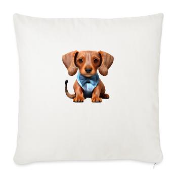 Dog owners Dachshund Dog Dogs Dog owners - Sofa pillowcase 17,3'' x 17,3'' (45 x 45 cm) - natural white - Front