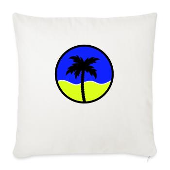 palm tree - Sofa pillowcase 17,3'' x 17,3'' (45 x 45 cm) - natural white - Front