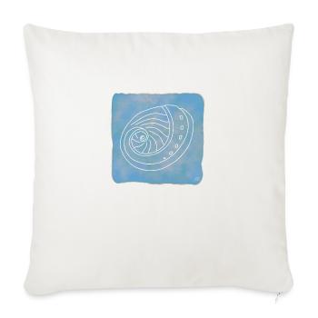 Abalone, Boho Line Art Design, Series Shells - Sofa pillowcase 17,3'' x 17,3'' (45 x 45 cm) - natural white - Front