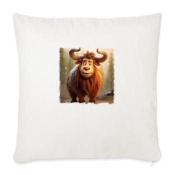 young bison - Sofa pillowcase 17,3'' x 17,3'' (45 x 45 cm) - natural white - Front