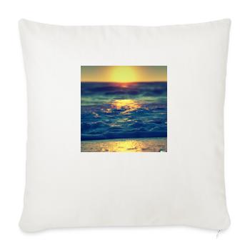 retro see sunset - Sofakissenbezug 45 x 45 cm - Naturweiß  - Vorne