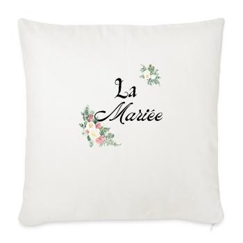 La mariée - Housse de coussin décorative 45 x 45 cm - blanc nature - Devant