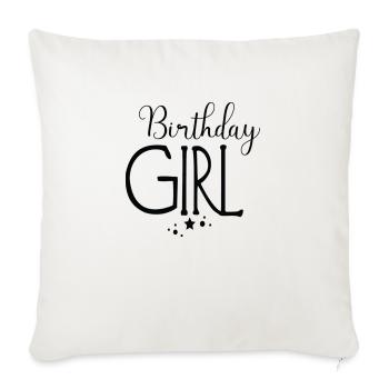 Birthday Girl - Sofakissenbezug 45 x 45 cm - Naturweiß  - Vorne
