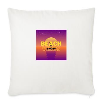Beach 3 - Sofakissenbezug 45 x 45 cm - Naturweiß  - Vorne