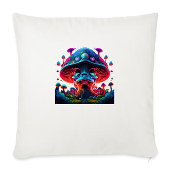 Champignon Psyco - Housse de coussin décorative 45 x 45 cm - blanc nature - Devant