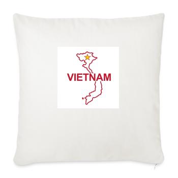 Map of Vietnam - Sofa pillowcase 17,3'' x 17,3'' (45 x 45 cm) - natural white - Front