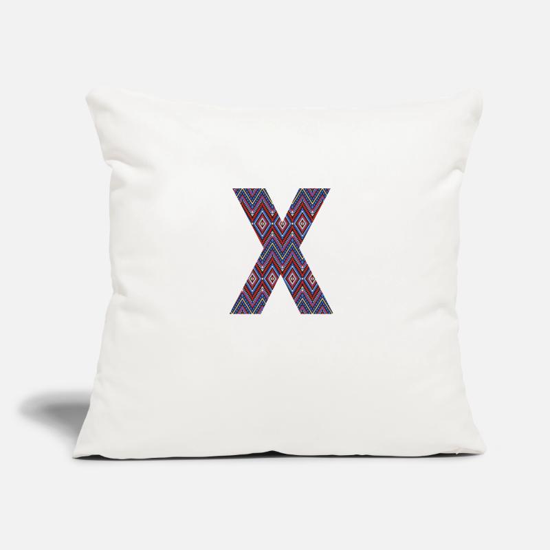Monogram Letter X- geometric pattern Sofa pillowcase 17,3'' x 17,3'' (45 x 45 cm)