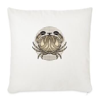 Crab - Sofa pillowcase 17,3'' x 17,3'' (45 x 45 cm) - natural white - Front