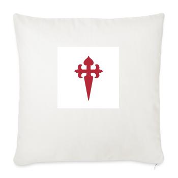 Saint-Jacques-de-Compostelle - Housse de coussin décorative 45 x 45 cm - blanc nature - Devant