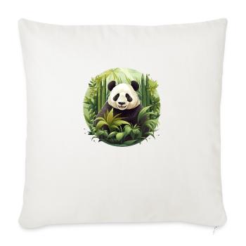 Panda's Paradise - Sofakissenbezug 45 x 45 cm - Naturweiß  - Vorne