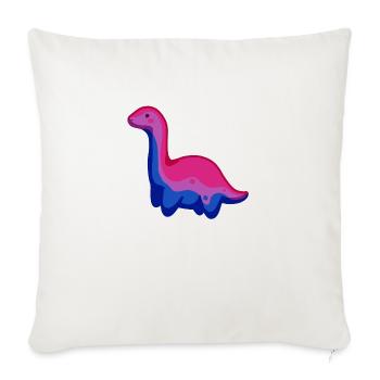 hugadino bi dino, cute dinosaur - Sofa pillowcase 17,3'' x 17,3'' (45 x 45 cm) - natural white - Front