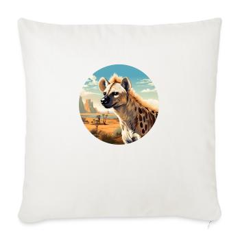 Hyène - Housse de coussin décorative 45 x 45 cm - blanc nature - Devant