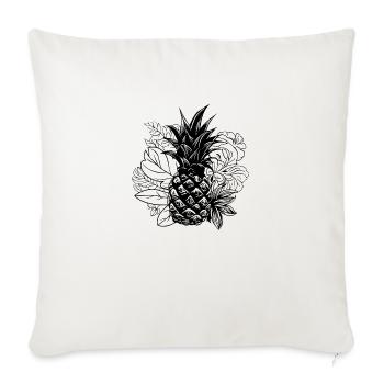 Ananas - Sofakissenbezug 45 x 45 cm - Naturweiß  - Vorne