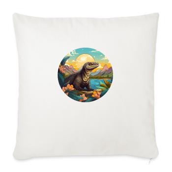 Komodo Dragon - Housse de coussin décorative 45 x 45 cm - blanc nature - Devant